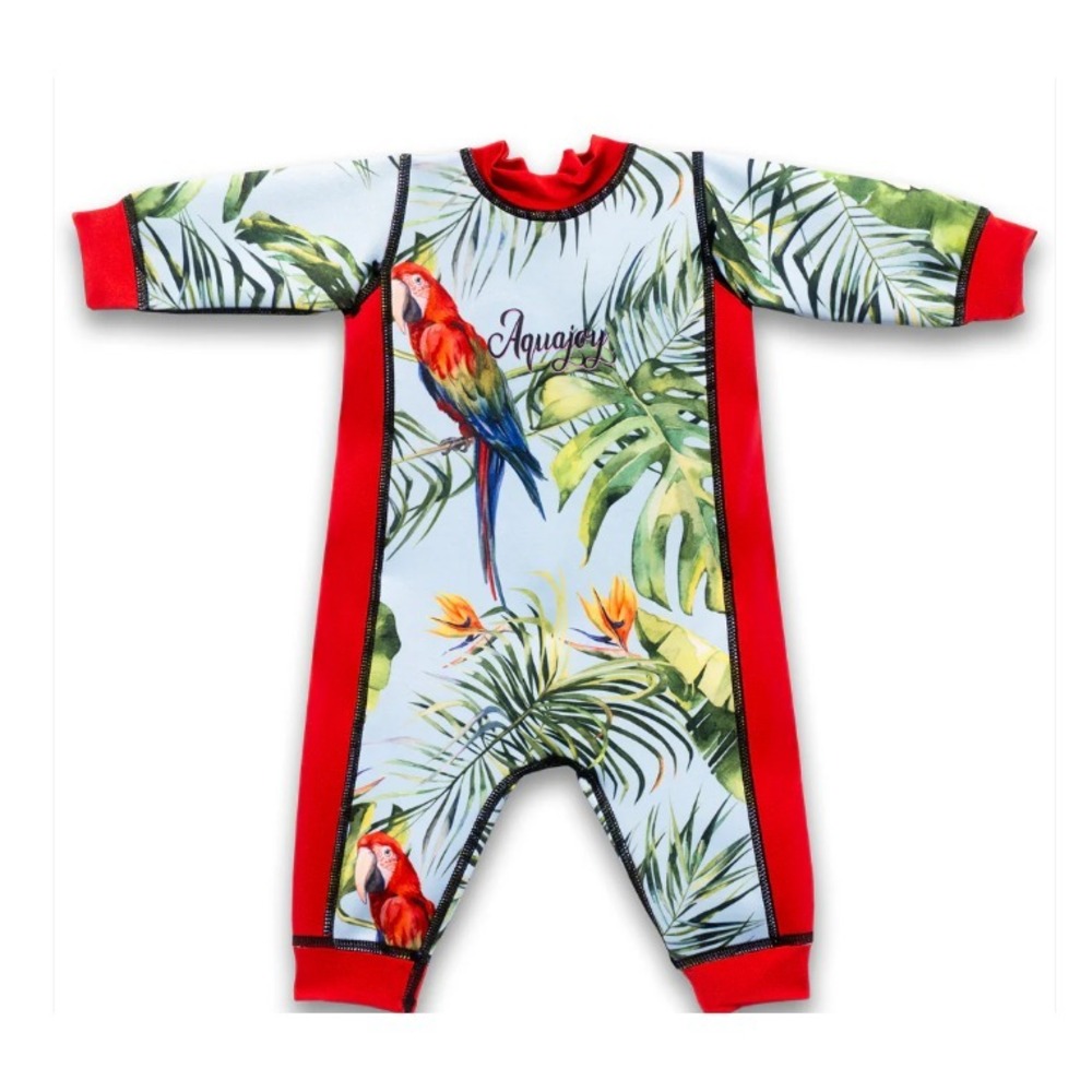 Warmsy Reversible Wetsuit 12-24M Tropical Parrot Swim Beach Toddler Summer Fun